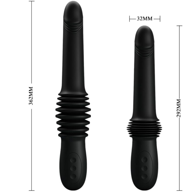 Pretty Love Pazuzu Vibrator 3 Thrust Modes Black