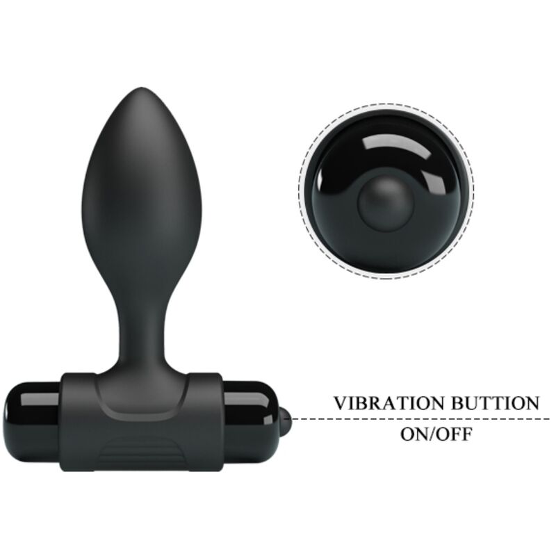 Pretty Love Vibra Butt 10 Vibrations Anal Plug Black