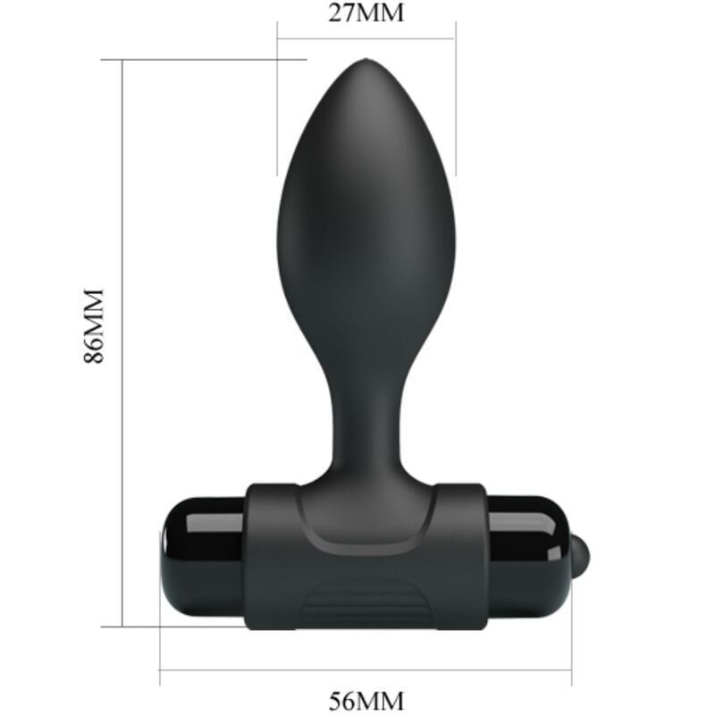 Pretty Love Vibra Butt 10 Vibrations Anal Plug Black