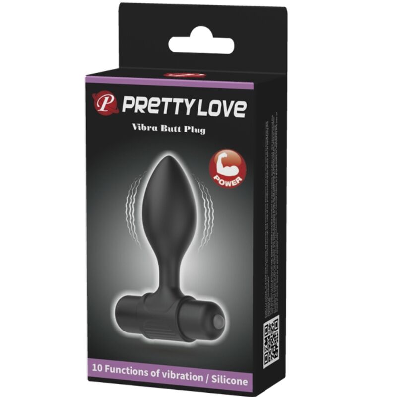 Pretty Love Vibra Butt 10 Vibrations Anal Plug Black