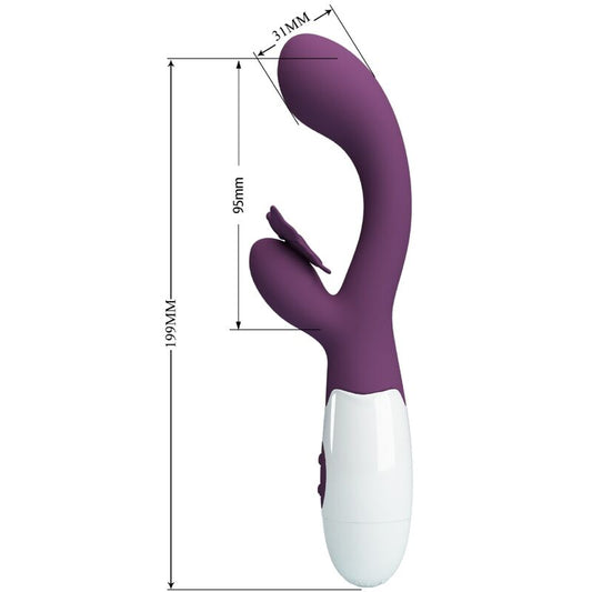 Pretty Love Butterfly Kiss Rabbit Vibrator Purple