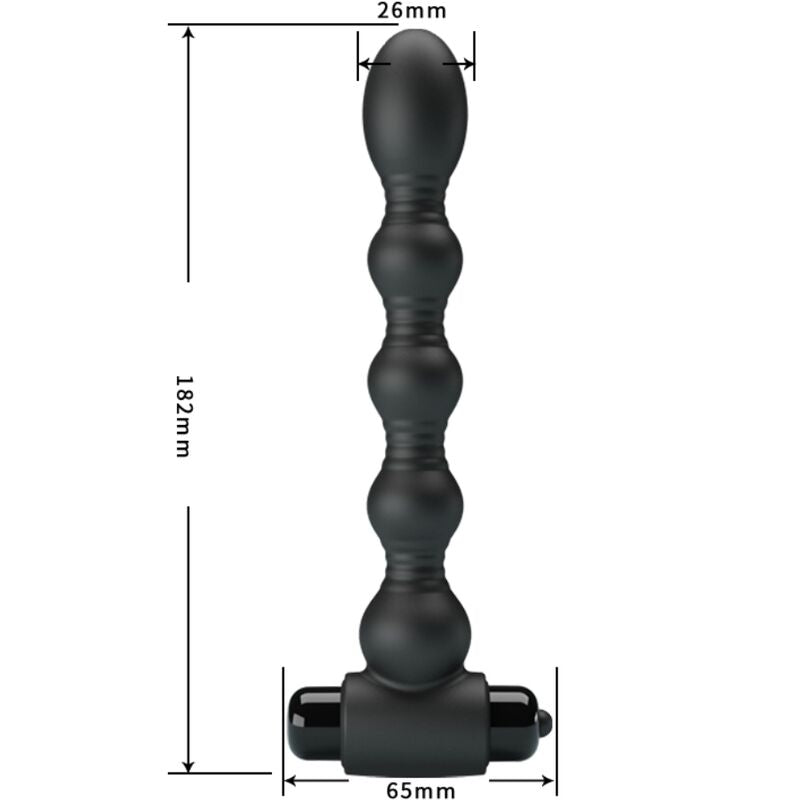 Pretty Love Lynn Silicone Anal Plug 10 Vibrations Black