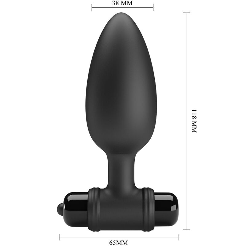 Pretty Love Vibra Butt Plug 2 Anal Plug 10 Vibrations Black