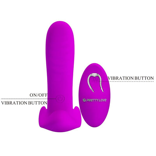 Pretty Love Massager & Vibrator 12 Vibrations Remote Control Purple