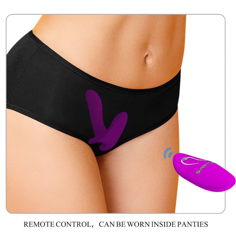Pretty Love Massager & Vibrator 12 Vibrations Remote Control Purple
