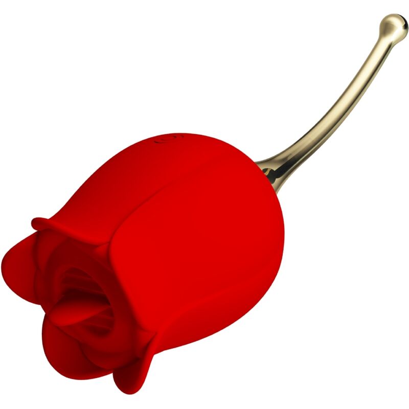 Pretty Love Rose Lover Rose Clitoris Stimulator 12 Vibrations Red