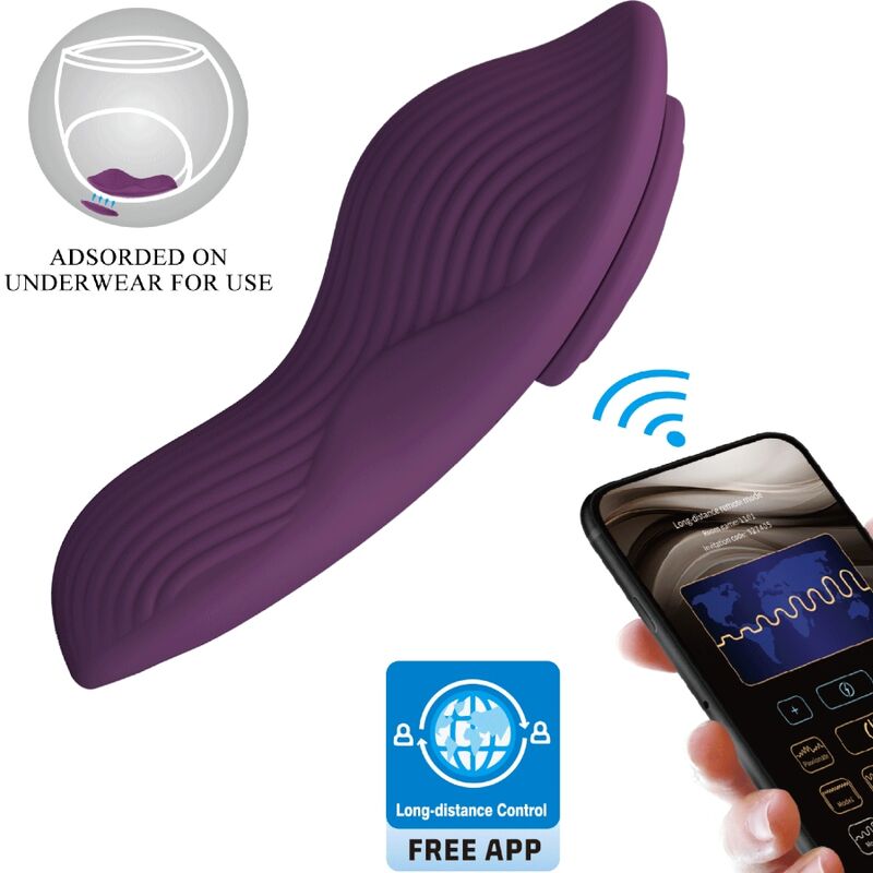 Pretty Love Mane Lay On Clitoris Massager 10 Vibrations Remote Control Purple