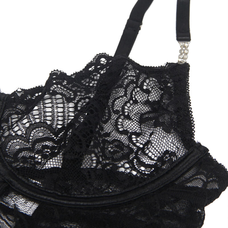 Subblime Babydolls Subblime - 954185 Lace Babydoll With Adjustable Straps Black S/M