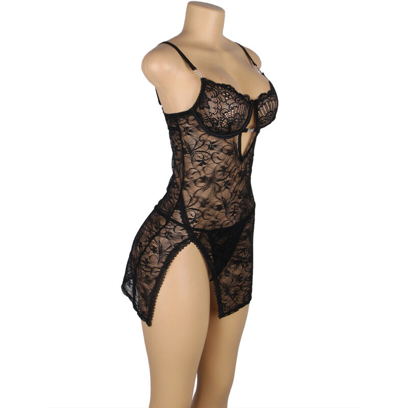 Subblime Babydolls Subblime - 954185 Lace Babydoll With Adjustable Straps Black S/M