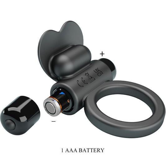 Pretty Love Debonaire Vibrating Ring Rabbit 10 Vibrations Black