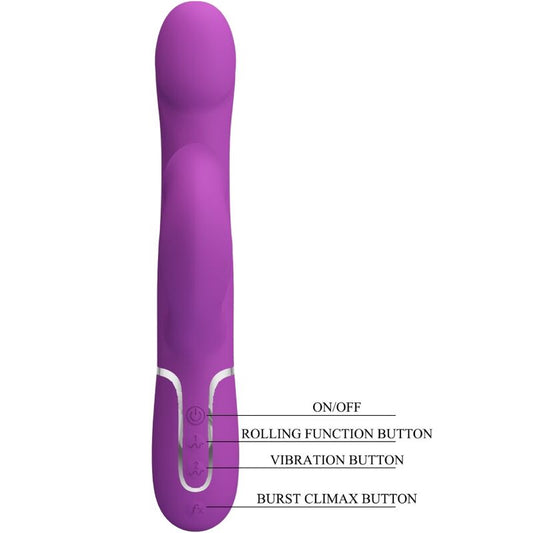 Pretty Love 4 In 1 Multifunction Vibrator & Stimulator Purple