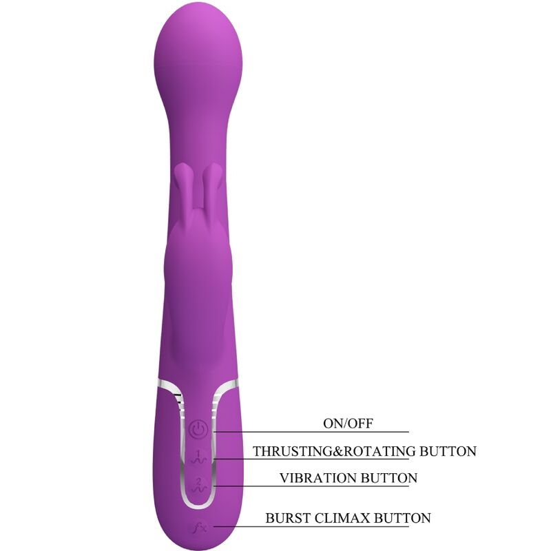 Pretty Love Dejon 3 In 1 Multifunction Rabbit Vibrator  Purple