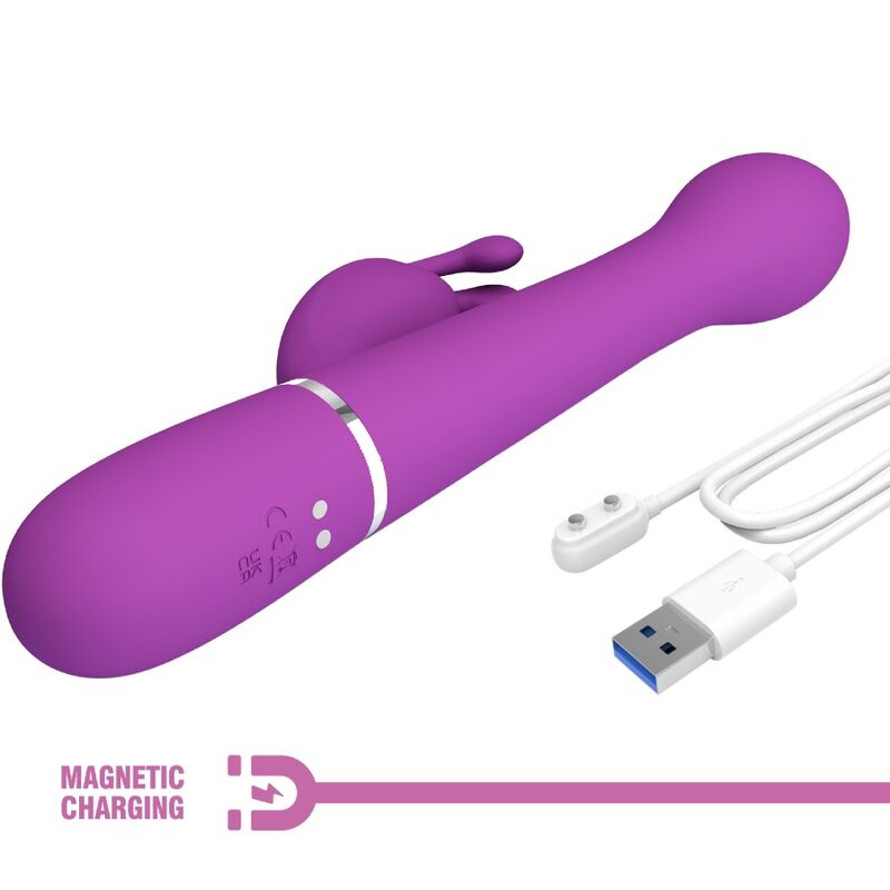 Pretty Love Dejon 3 In 1 Multifunction Rabbit Vibrator  Purple