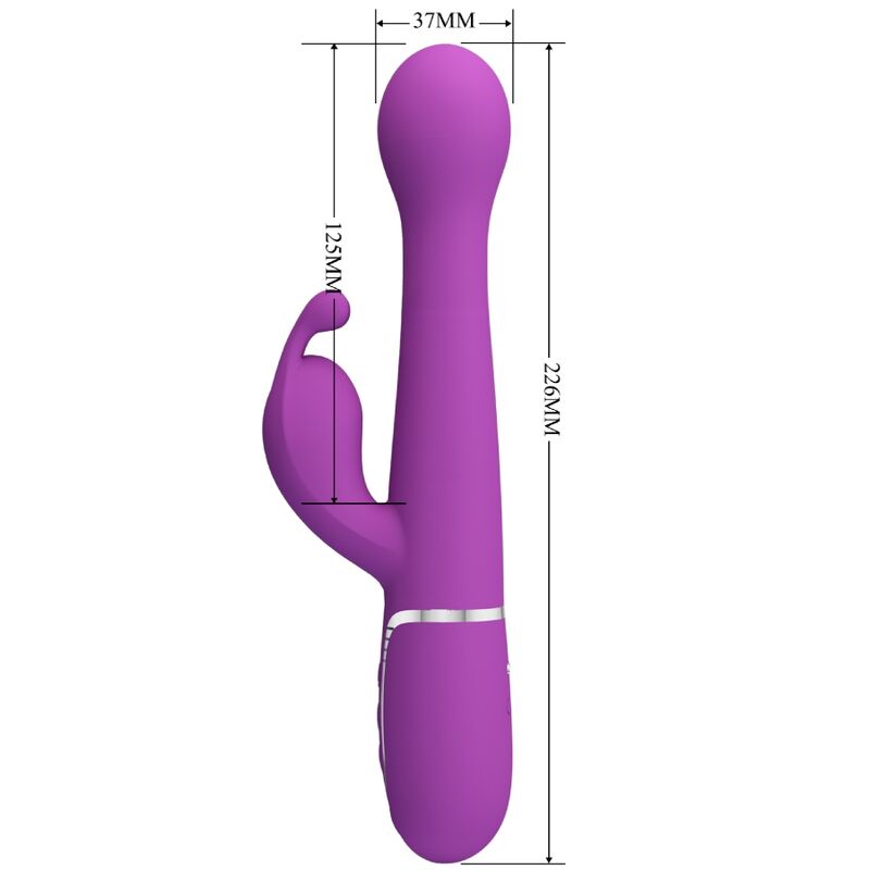Pretty Love Dejon 3 In 1 Multifunction Rabbit Vibrator  Purple