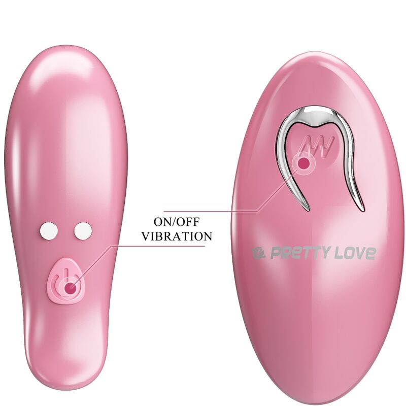 Pretty Love Cailey Nipple Clamps 10 Vibrations Remote Control Pink