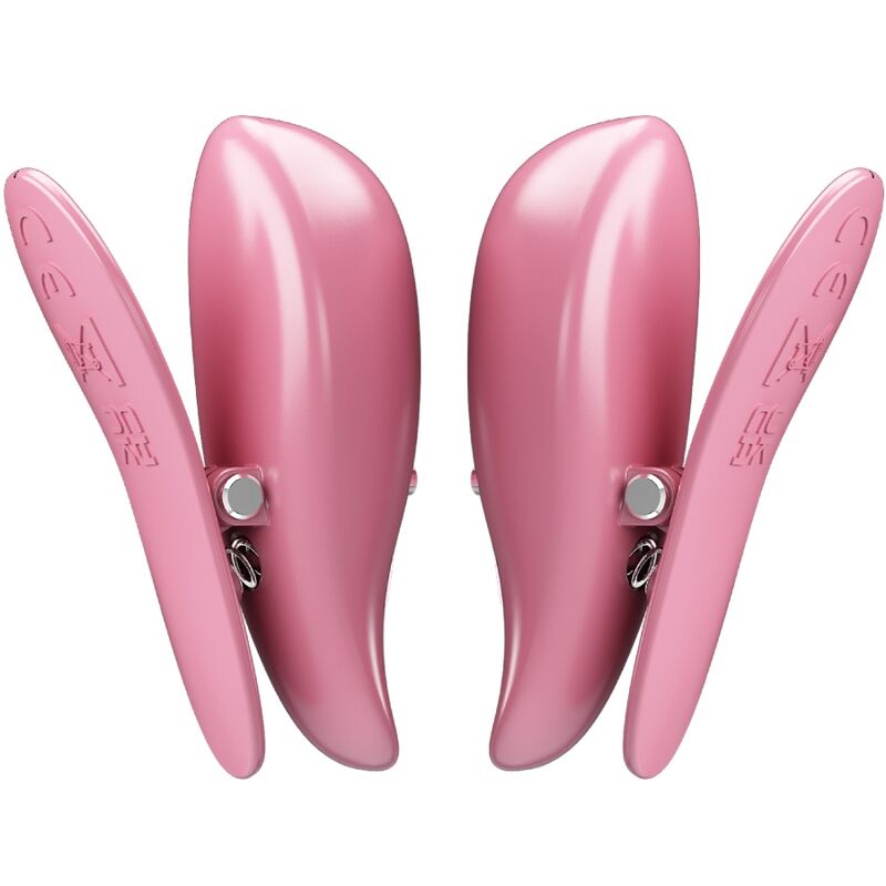 Pretty Love Cailey Nipple Clamps 10 Vibrations Remote Control Pink