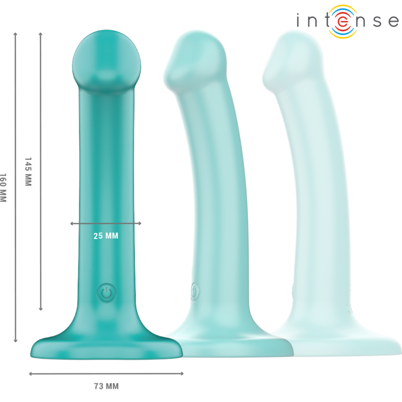 Intense Fun Intense - Katie Vibrator With Suction Cup 10 Vibrations Blue Remote Control