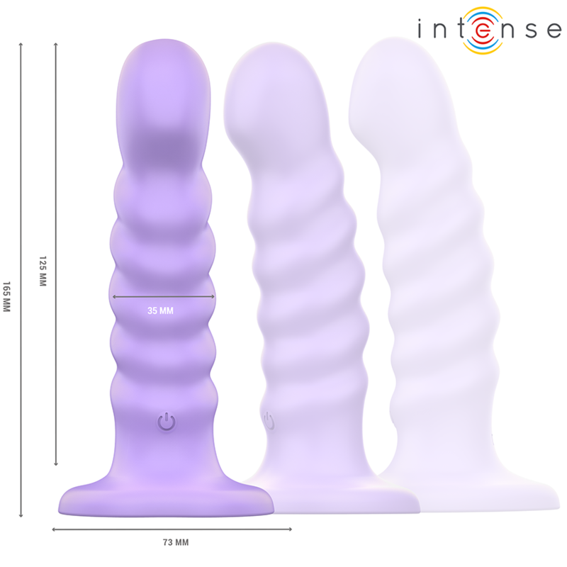 Intense Fun Intense - Brenda Vibrator Size M Spiral Design 10 Vibrations Purple Remote Control
