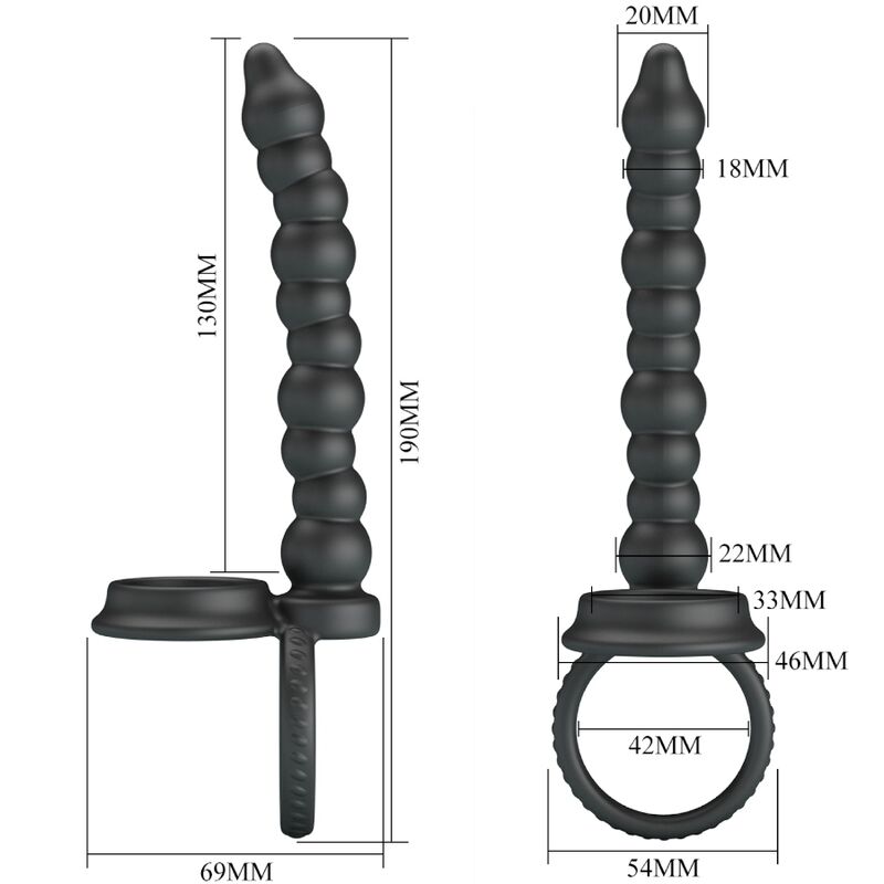 Pretty Love Dillion Double Penetration Double Cockring Black
