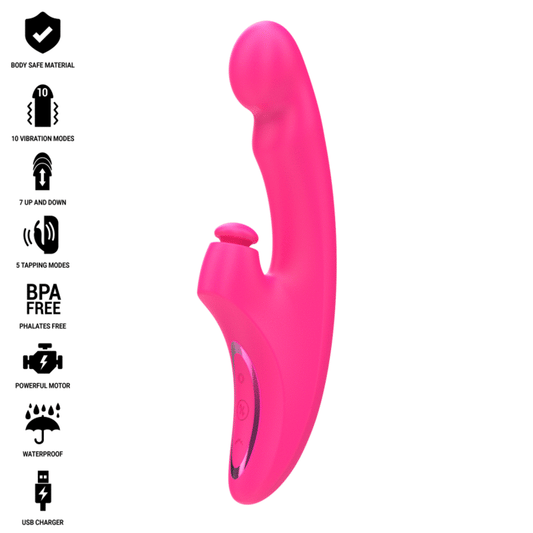 Intense Fun Intense - Emi Vibrator 13.5 Cm Multifunction 3 In 1 10 Vibrations Pink