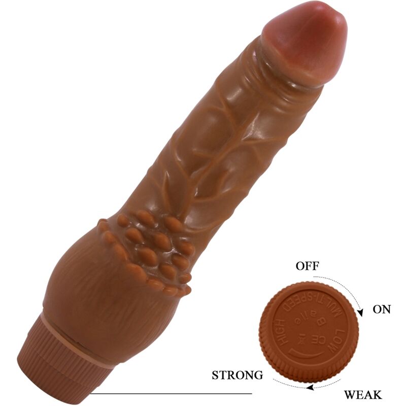 Baile Barbara Realistic Vibrator 19.5 Cm Mulatto