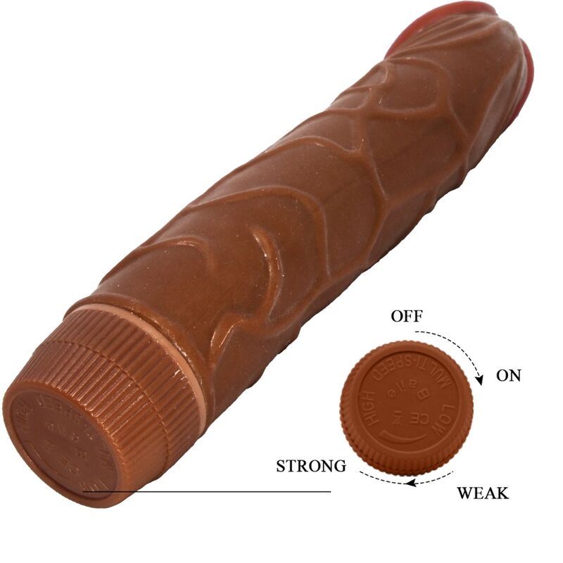 Baile Bob Realistic Vibrator 22.5 Cm Mulatto