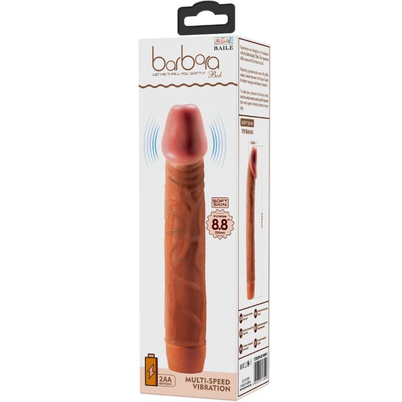 Baile Bob Realistic Vibrator 22.5 Cm Mulatto