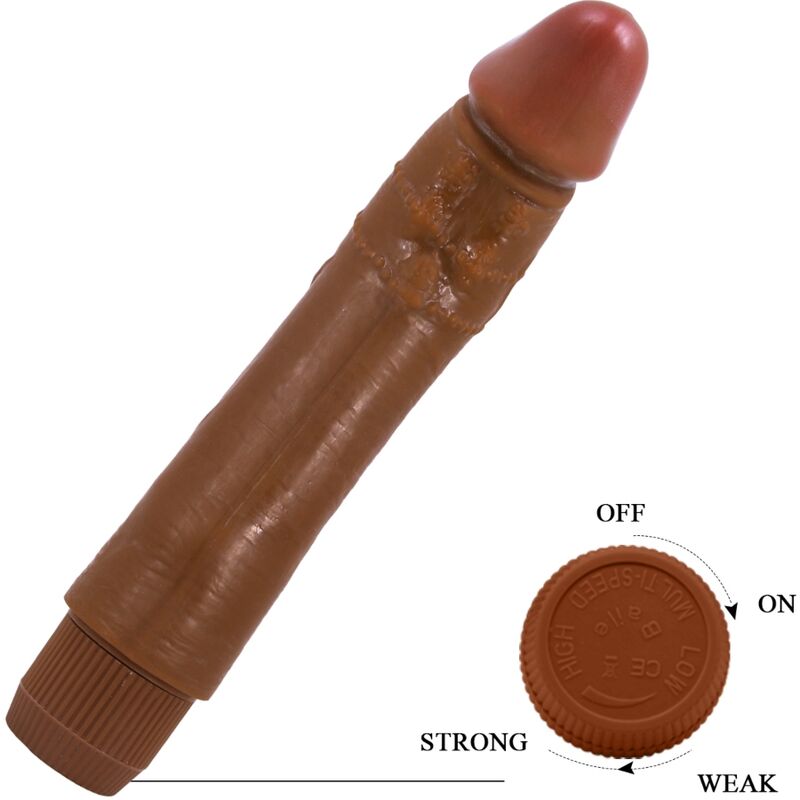 Baile Dybbuk Realistic Vibrator 24 Cm Mulatto