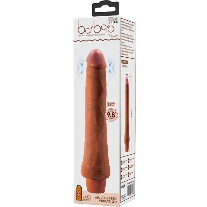 Baile Dryad Realistic Vibrator 25 Cm Mulatto