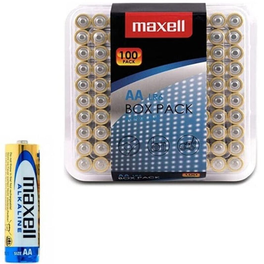 Maxell Alkaline Battery Aa Lr6 Pack*100 Batteries