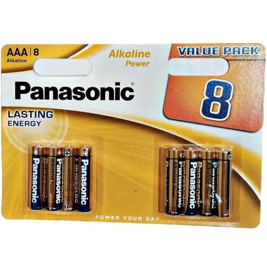 Panasonic Bronze Alkaline Aaa Battery Lr03 Blister*8