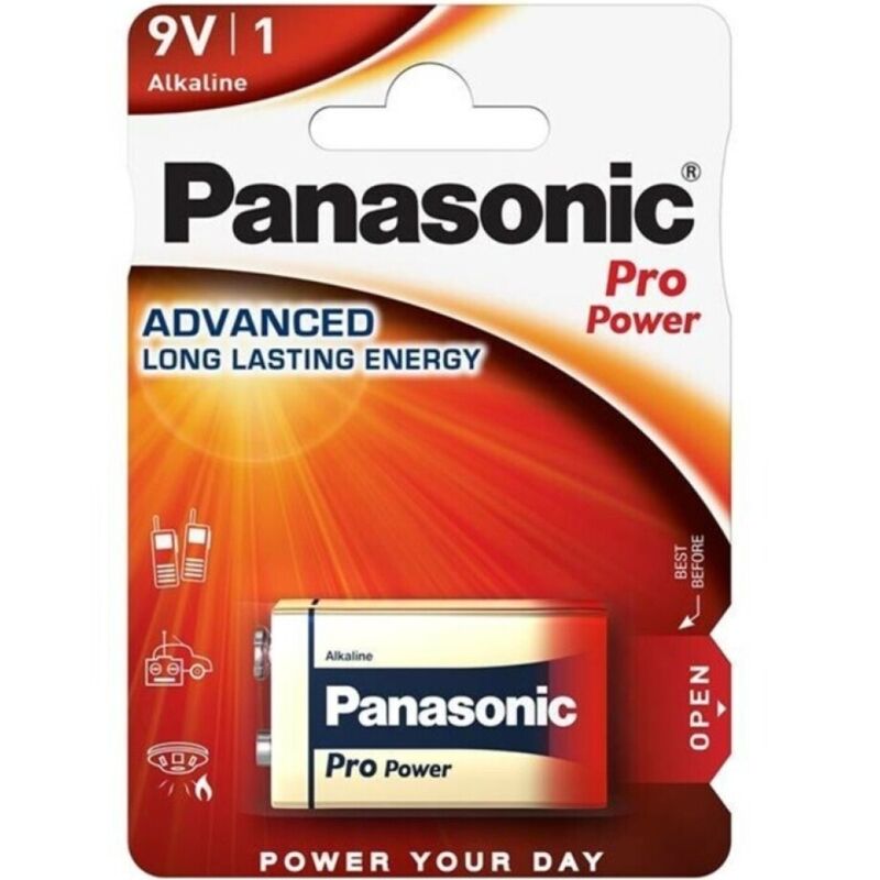Panasonic Pro Power Alkaline 9V Battery Lr61 Blister*1
