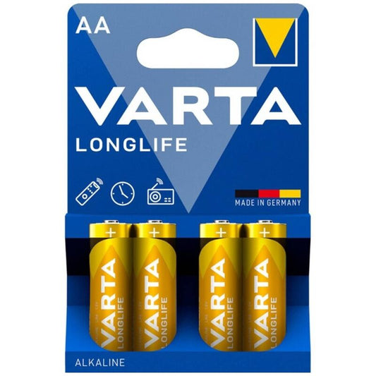 Varta Longlife Alkaline Battery Aa Lr6 Blister*4