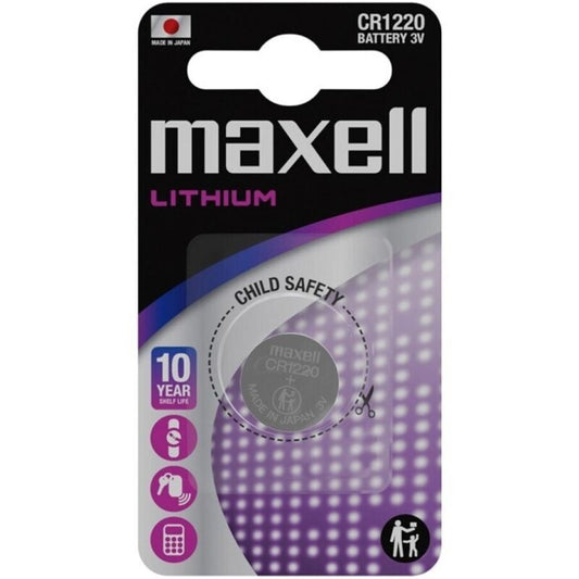 Maxell Lithium Button Battery Cr1220 3V Blister*1