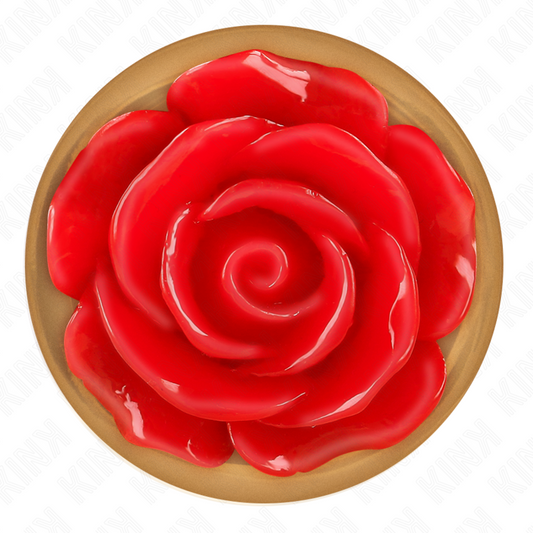 Kink Pleasure Plugs Kink - Pink Gold Anal Plug With Red Rose M