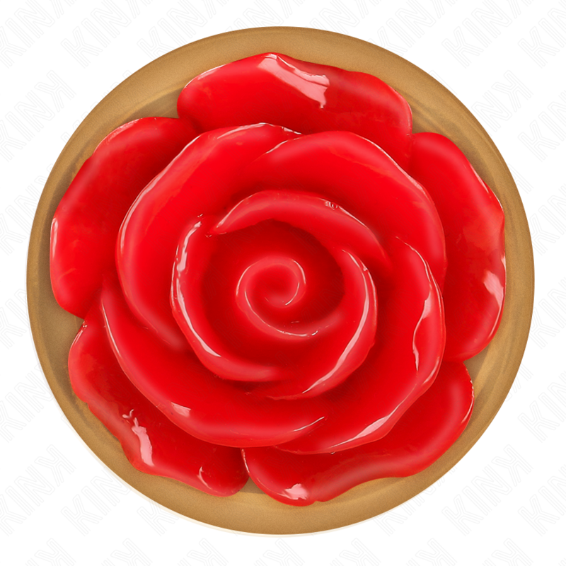 Kink Pleasure Plugs Kink - Pink Gold Anal Plug With Red Rose M
