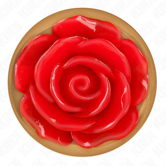 Kink Pleasure Plugs Kink - Pink Gold Anal Plug With Red Rose S