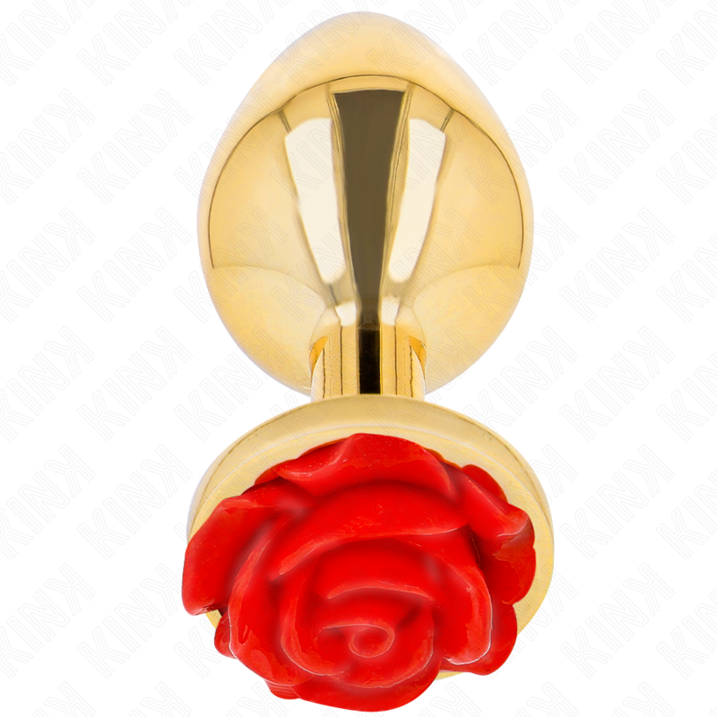 Kink Pleasure Plugs Kink -  Plug Anal Gold Rose Red Size L