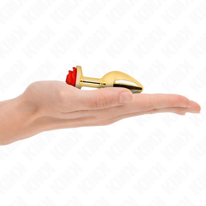 Kink Pleasure Plugs Kink -  Plug Anal Gold Rose Red Size S