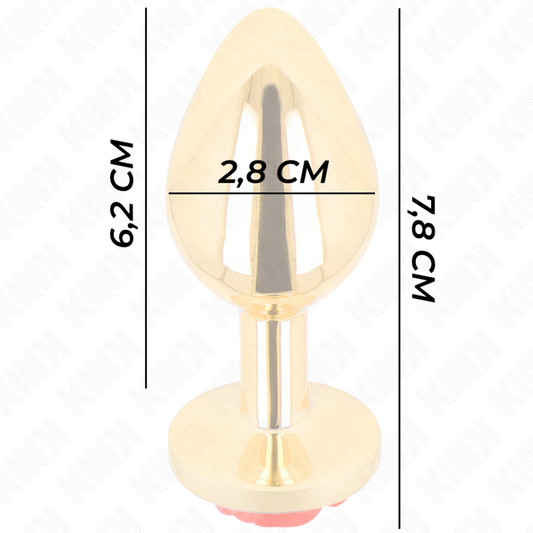 Kink Pleasure Plugs Kink -  Plug Anal Gold Rose Red Size S