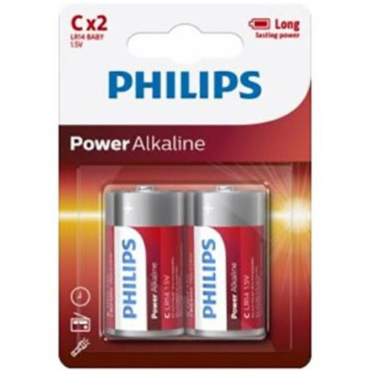 Phillips Philips - Power Alkaline Battery C Lr14 Blister*2