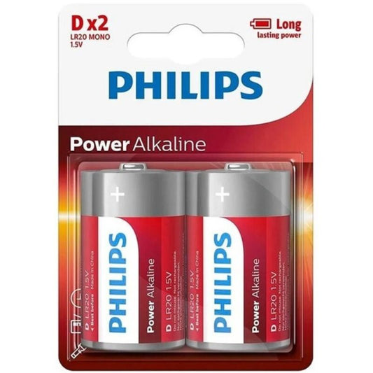 Phillips Philips - Power Alkaline Battery D Lr20 Blister*2