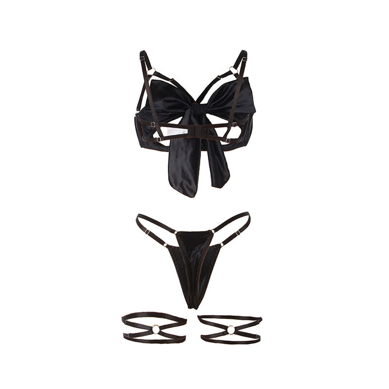 Subblime Sets Subblime - 955199 Bra Set With Adjustable Black Bow S/M
