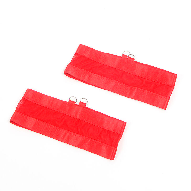 Subblime Sets Subblime - 955267 Red Bondage Bra With Garter Set L/Xl