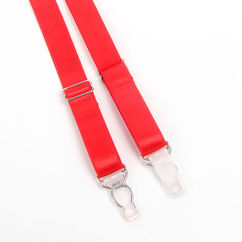 Subblime Sets Subblime - 955267 Red Bondage Bra With Garter Set L/Xl