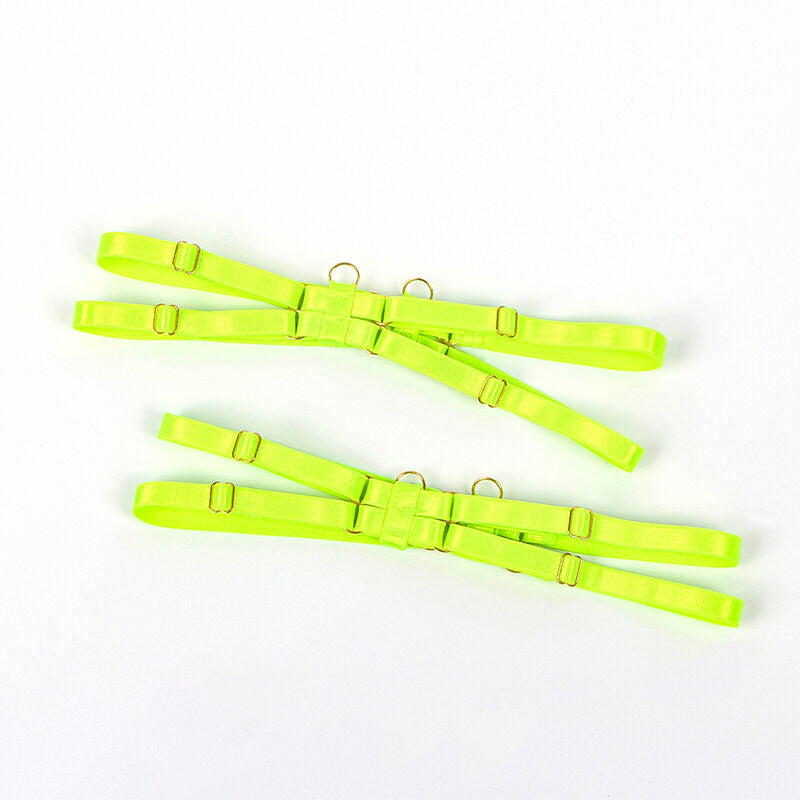 Subblime Sets Subblime - 955281 Bra Set With Necklace And Leg Details Fluorescent Green L/Xl