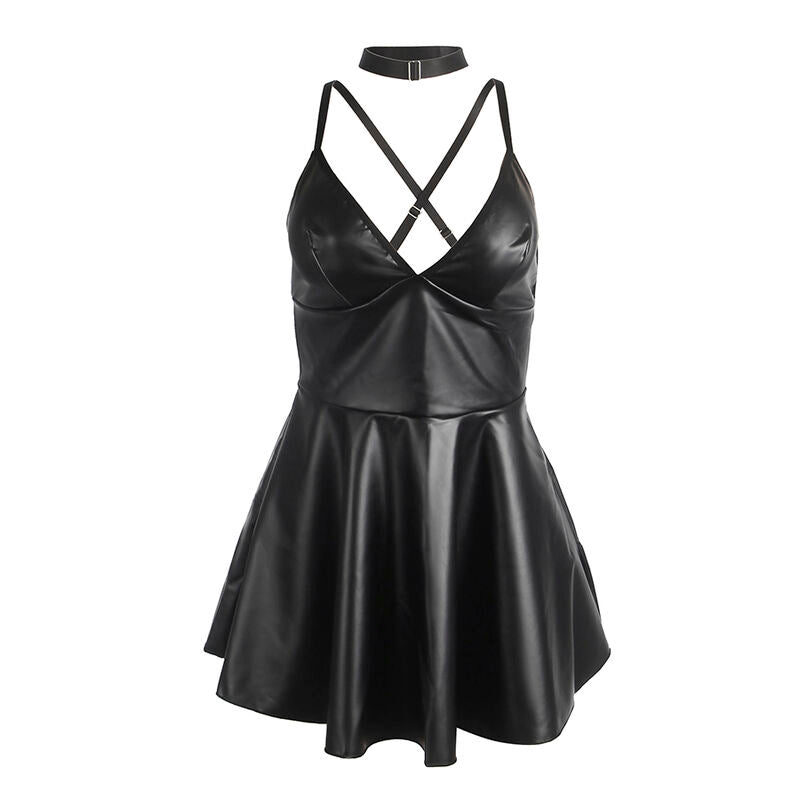 Subblime Dresses Subblime - 955373 Dress With Black Leather Straps S/M