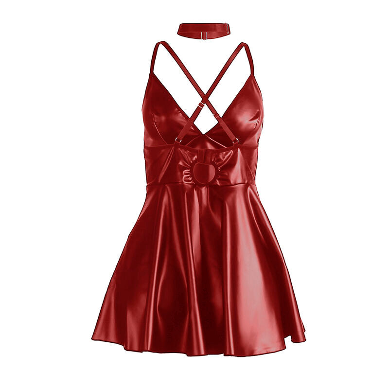 Subblime Dresses Subblime - 955397 Dress With Burgundy Leather Straps S/M