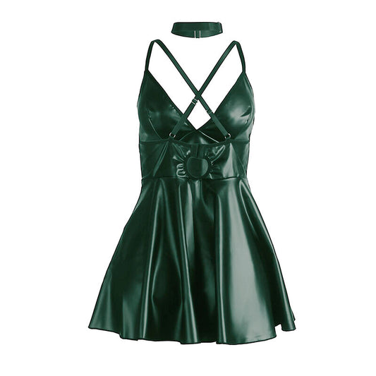 Subblime Dresses Subblime - 955434 Dress With Green Leather Straps S/M