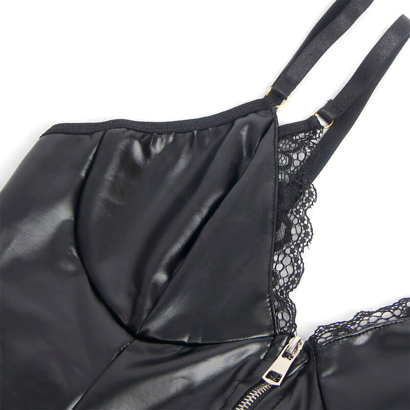 Subblime Bodies Subblime - 955465 Black Leather Zipper Body L/Xl